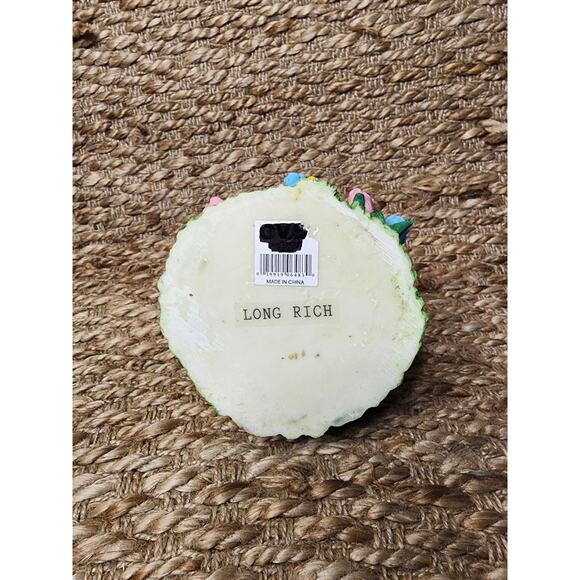 Long Rich Easter Egg Jar With Spring Flowers At Base 8.5" X 5" Holiday Decor - Picture 8 of 10